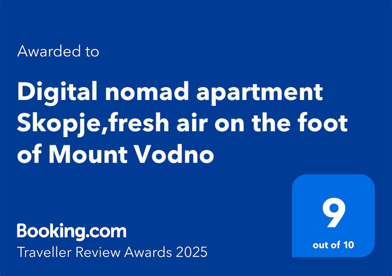 Digital Nomad Comfy Apartment,Foot Mountain Vodno And Millennium Cross,19 Min By Walk To Cener,Free Parking Skopje Extérieur photo